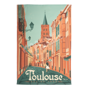 Torchon Léoni TOULOUSE "Rue du Taur"