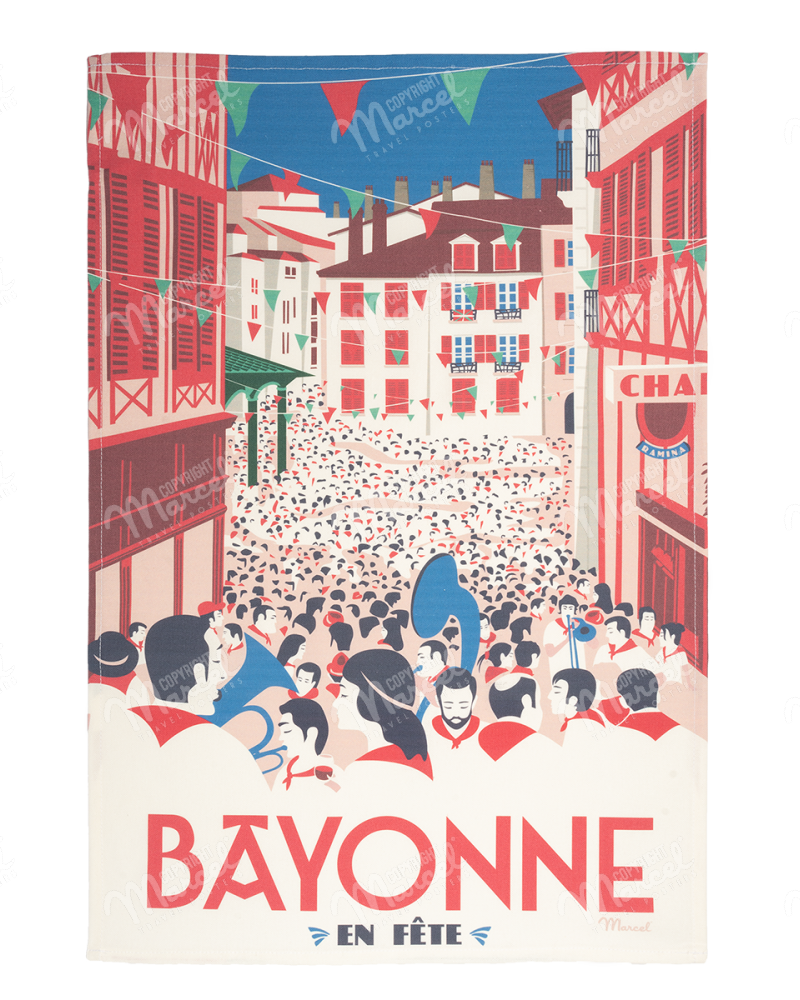 Tea Towel Léoni BAYONNE en Fête