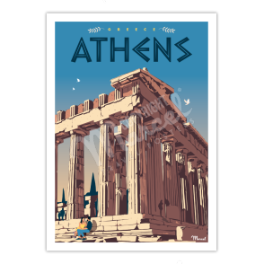 Affiche GRECE "Athènes"