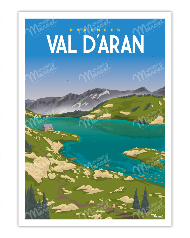 Affiche PYRENEES "Val d'Aran"