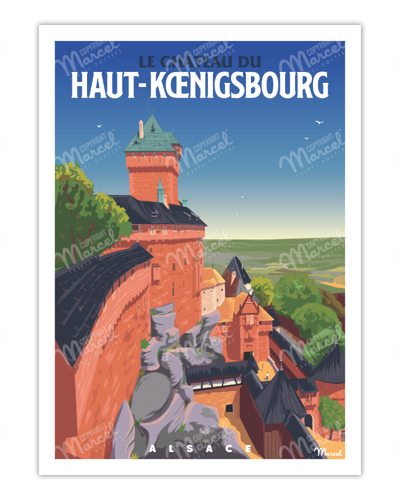 Poster ALSACE "Castle of Haut-Koenigsbourg"
