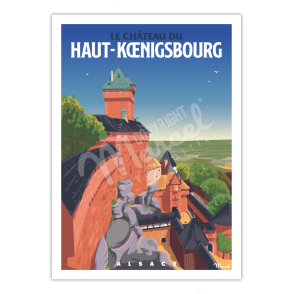 Affiche ALSACE "Château du Haut-Koenigsbourg"