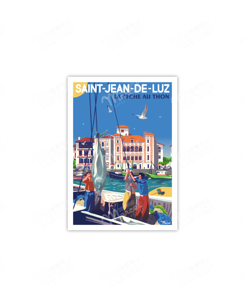Carte Postale SAINT-JEAN-DE-LUZ "La pêche au thon"