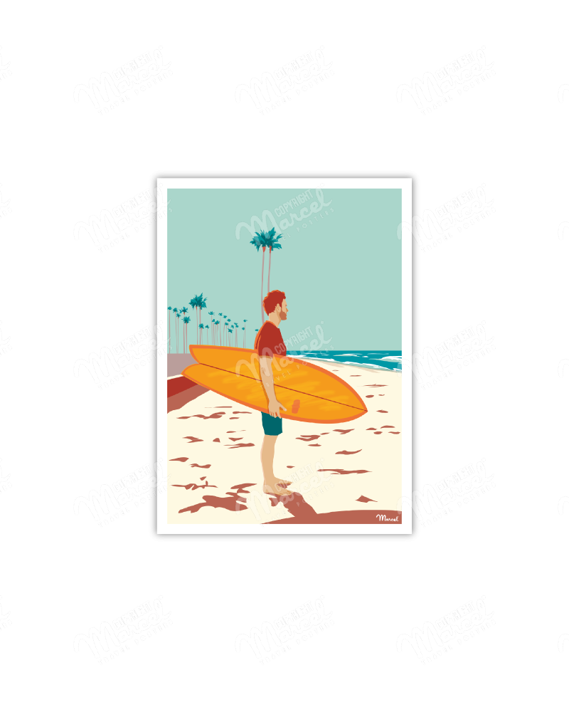 Carte Postale SURF "Checking Waves"
