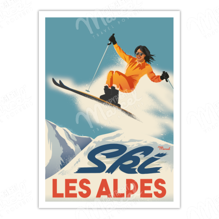 Affiche CLASSIC WINTER "La Skieuse"