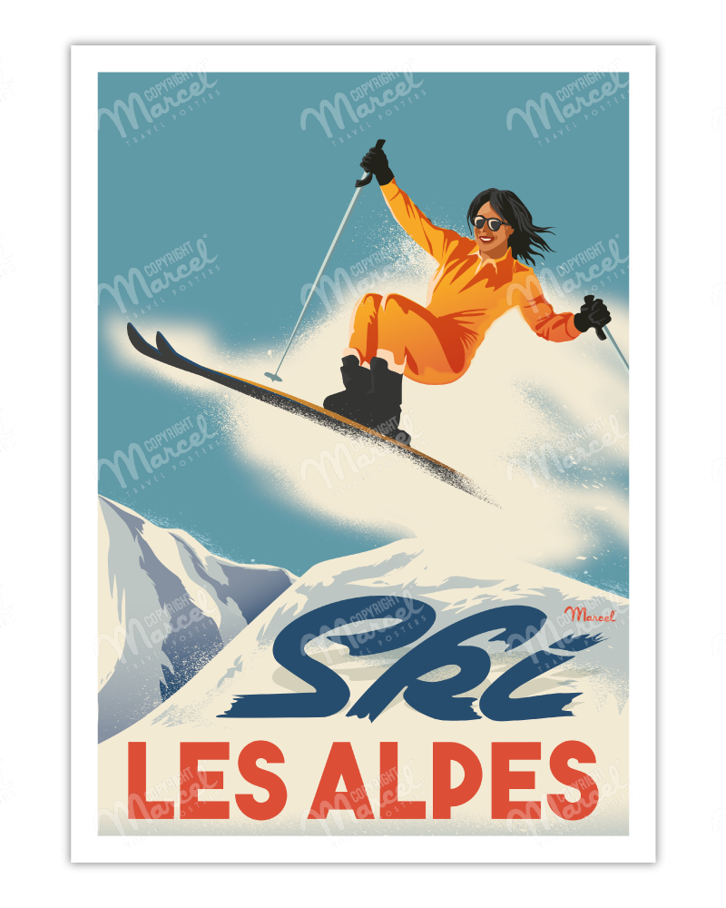 Affiche CLASSIC WINTER "La Skieuse"