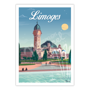 Poster LIMOGES "Gare des Bénédictins"