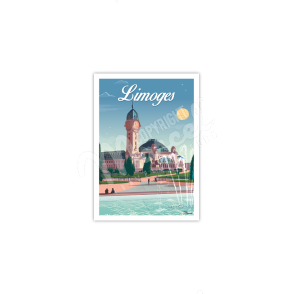 Carte Postale LIMOGES "Gare des Bénédictins"