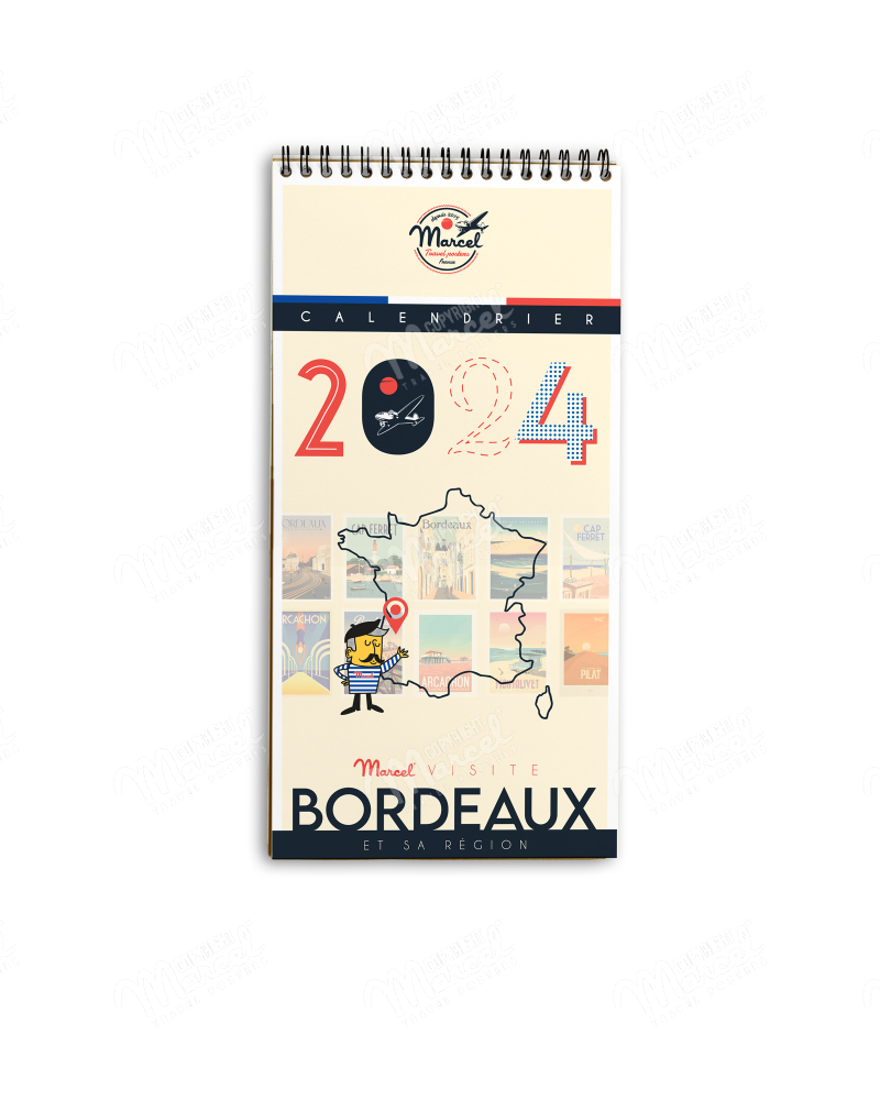 France: Vintage Travel Posters 2024 Calendrier mural : Pomegranate