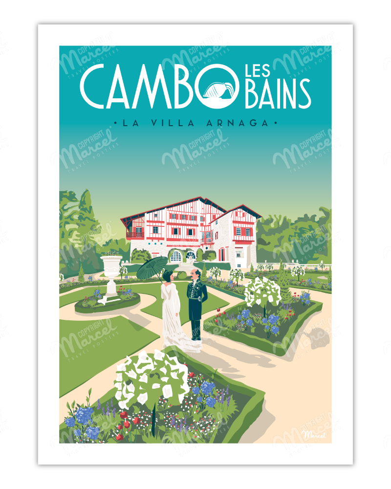 Affiche CAMBO LES BAINS "Villa Arnaga"