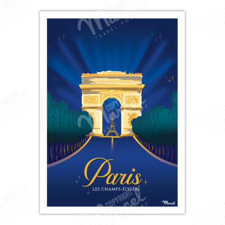 Affiche PARIS "Champs-Elysées"