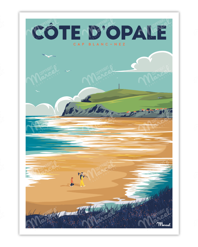 Affiche CÔTE D'OPALE "Cap Blanc-Nez"
