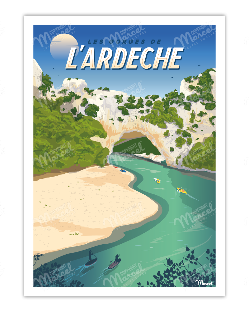 Affiche "Les Gorges de l’Ardèche"