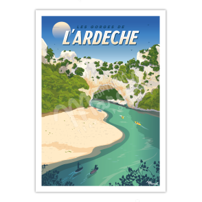 Affiche "Les Gorges de l’Ardèche"