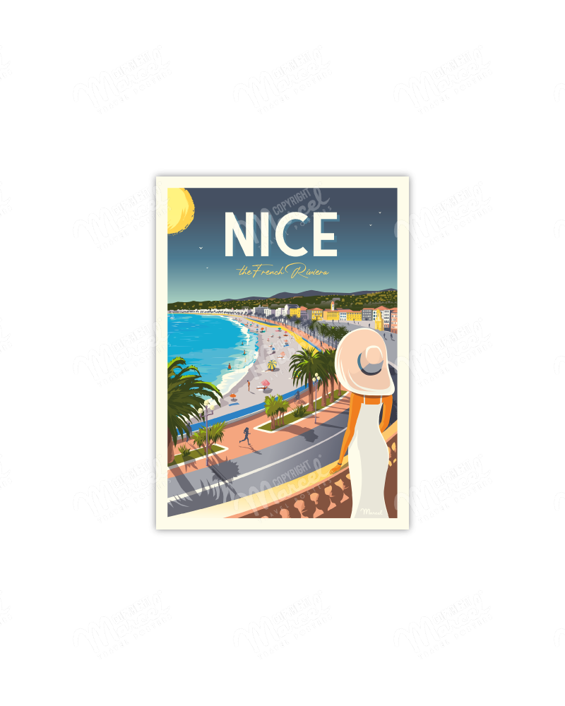 Carte Postale NICE "French Riviera"