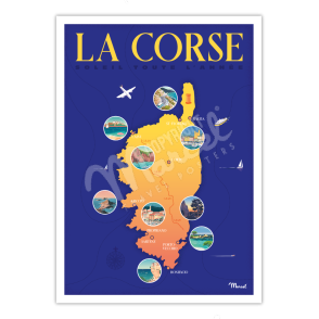 Poster CORSICA "Map"