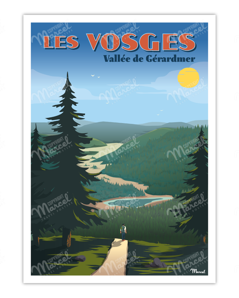 Affiche LES VOSGES "Vallée de Gérardmer"