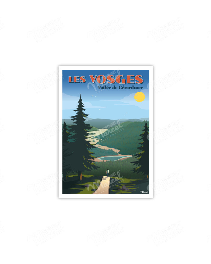 Carte Postale LES VOSGES "Vallée de Gérardmer"