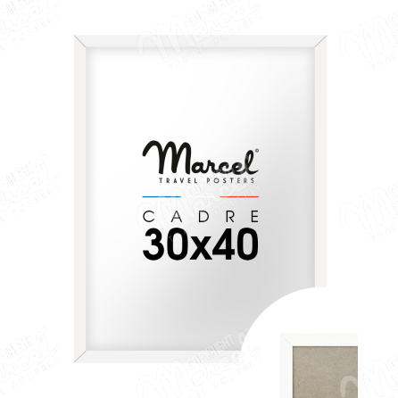 Cadre blanc mat 30X40