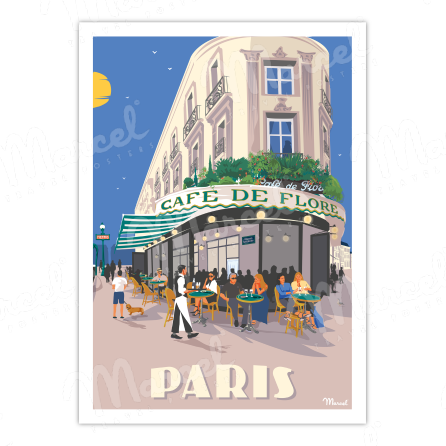 Affiche PARIS "Boulevard Saint-Germain"