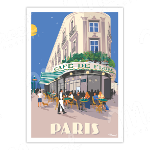 Affiche PARIS "Boulevard Saint-Germain"