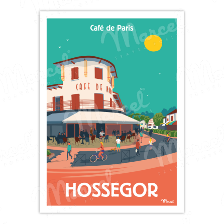 Affiche HOSSEGOR "Café de Paris"