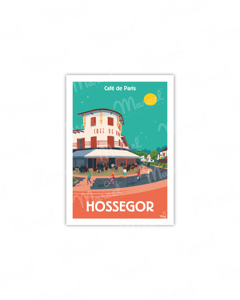 Postcard HOSSEGOR "Café de Paris"