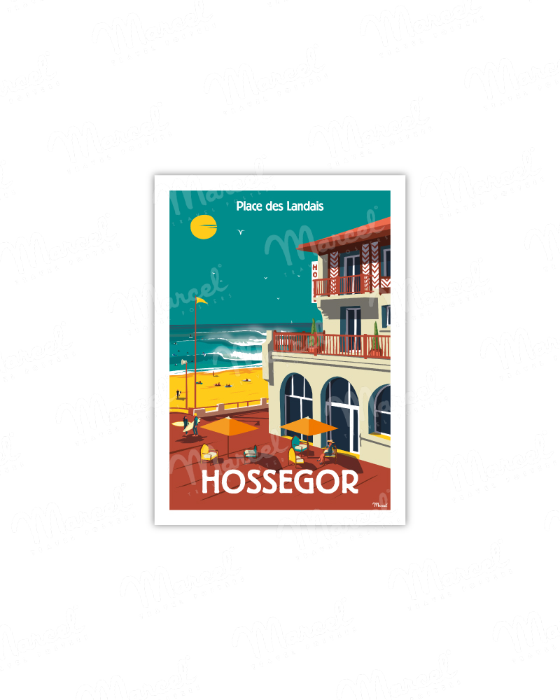 Carte Postale HOSSEGOR "Place des Landais"