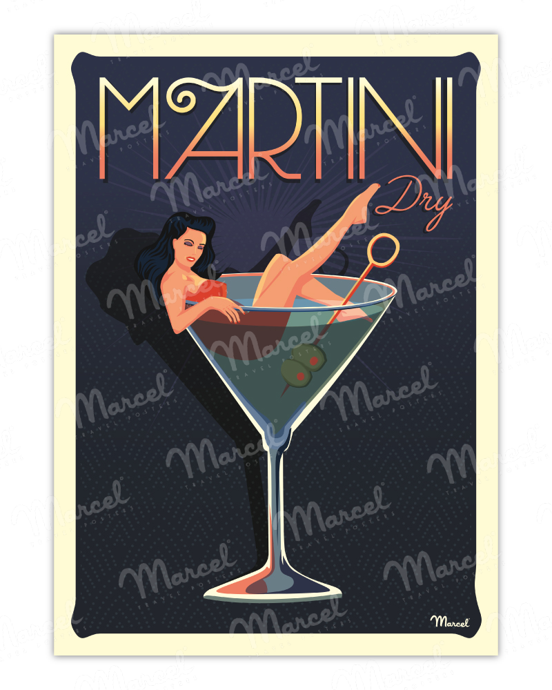 Affiche Martini Dry