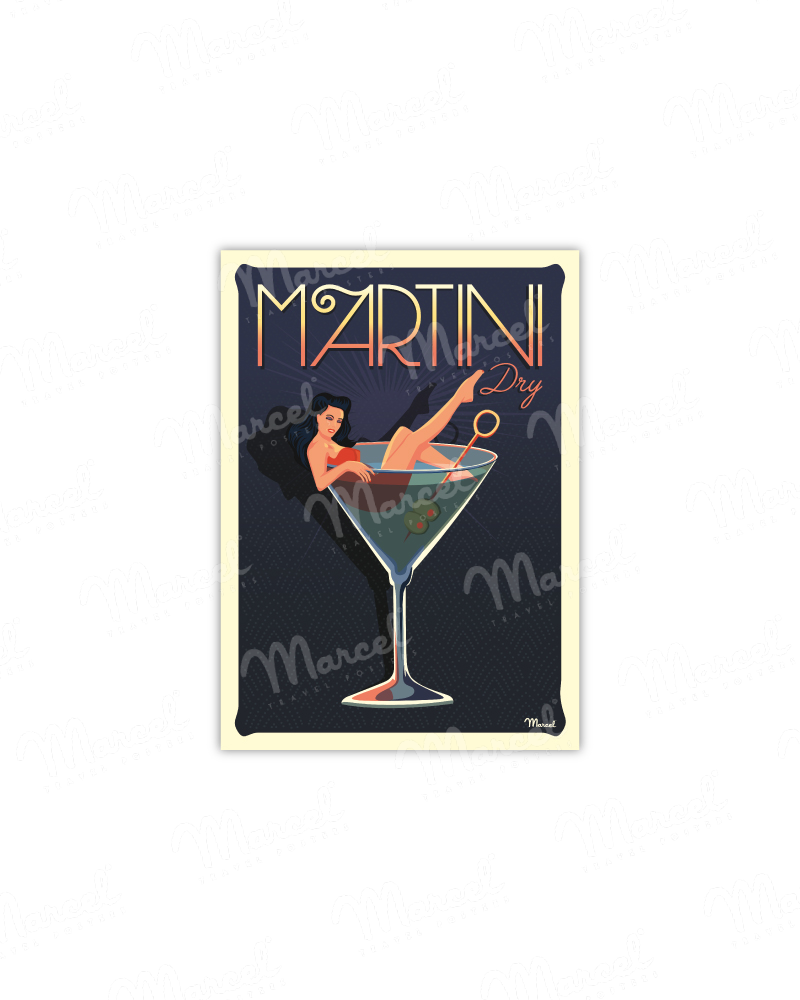 Carte Postale Martini Dry
