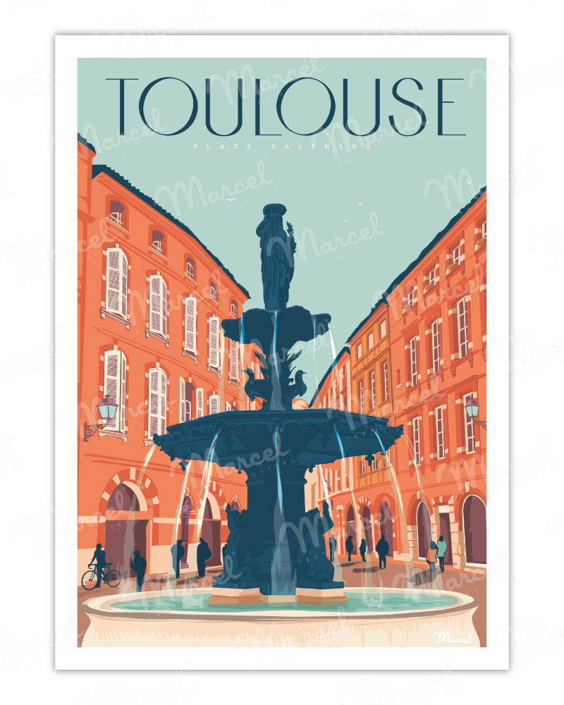 Poster TOULOUSE "Place Salengro"
