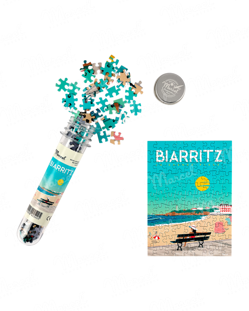 Mini-Puzzle BIARRITZ "Vacances à la Grande Plage"