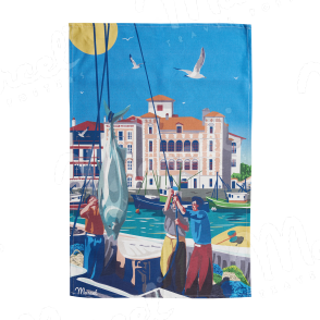 Tea Towel Léoni SAINT-JEAN-DE-LUZ "Tuna fishing"