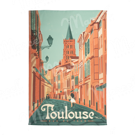 Torchon Léoni TOULOUSE "Rue du Taur"