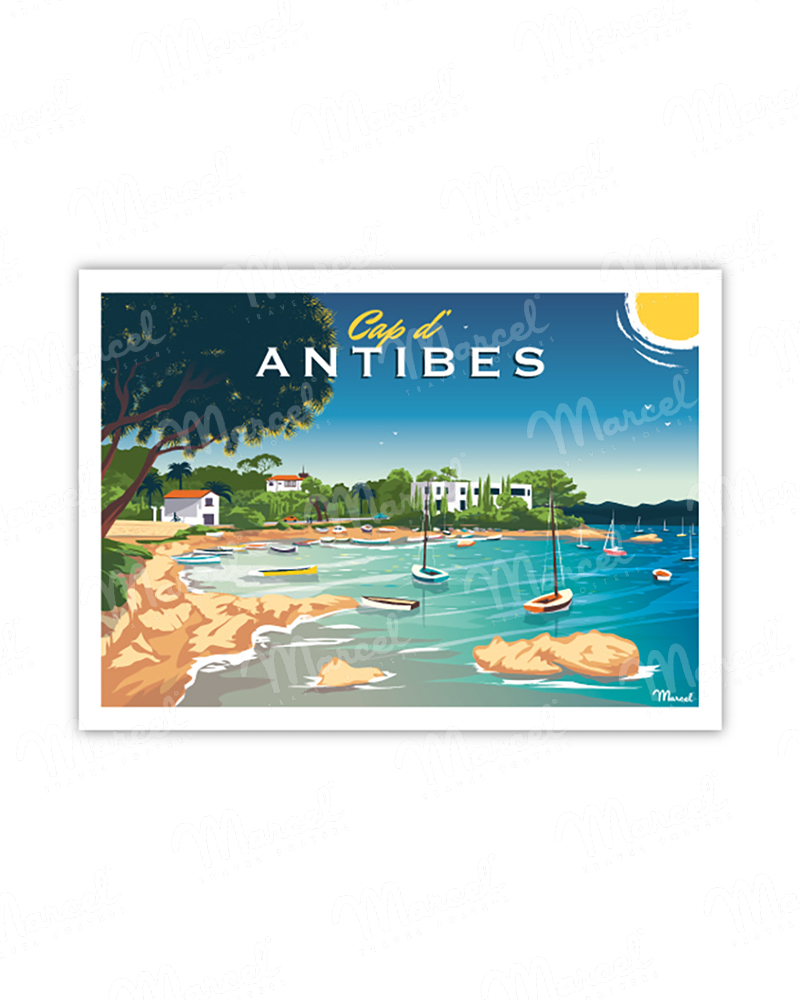 Carte Postale CAP D'ANTIBES A5
