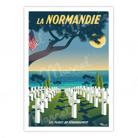 Affiche NORMANDIE "Plage du Débarquement"