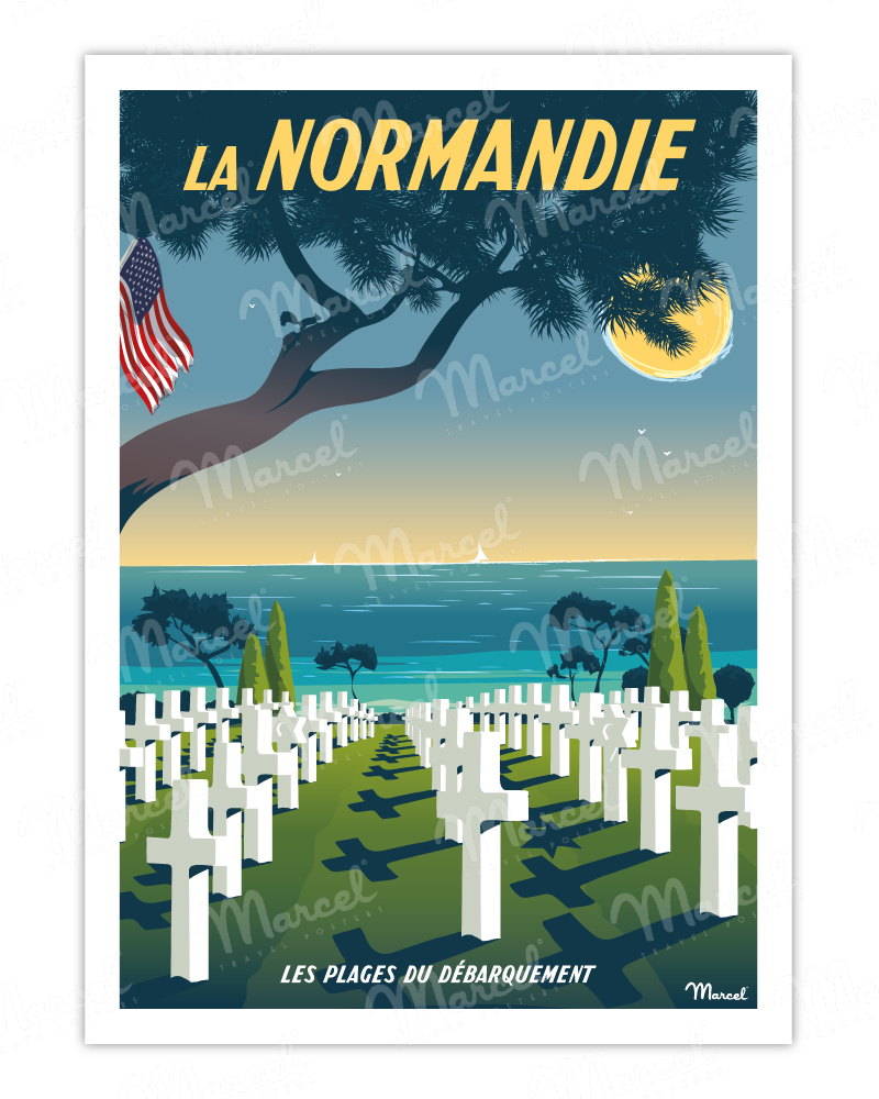 Poster NORMANDIE "Plage du Débarquement"