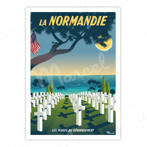 Affiche NORMANDIE "Plage du Débarquement"