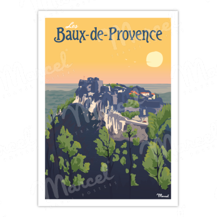 Affiche LES BAUX-DE-PROVENCE "Le château"