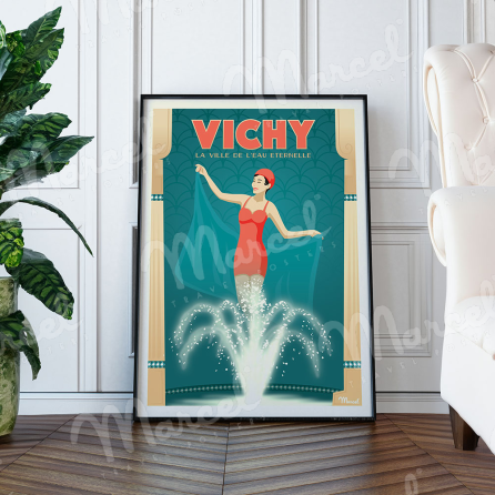 Poster VICHY "l'eau éternelle"