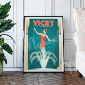 Poster VICHY "l'eau éternelle"