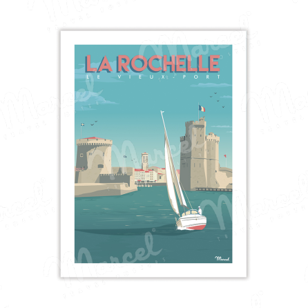 Carte Postale LA ROCHELLE « Vieux-Port » A5