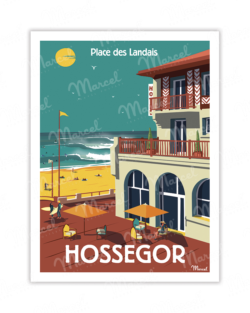 Carte Postale HOSSEGOR "Place des Landais" A5