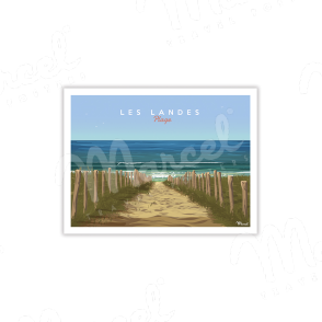 Carte Postale LES LANDES "La Plage" A5