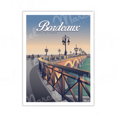 Carte Postale BORDEAUX "Pont de Pierre" A5