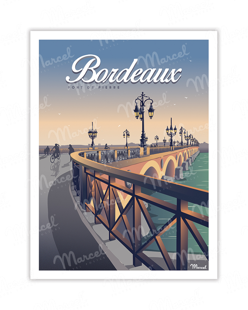 Carte Postale BORDEAUX "Pont de Pierre" A5