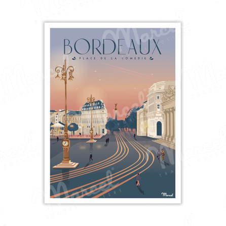 Carte Postale BORDEAUX "Place de la Comédie" A5