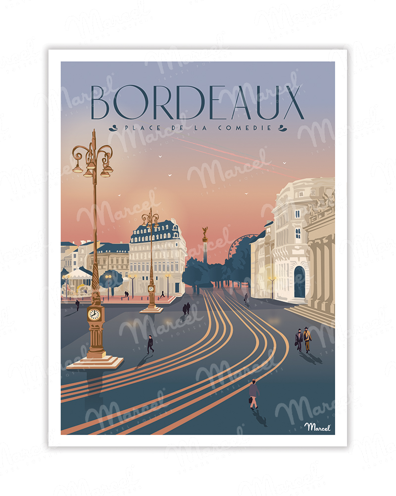 Carte Postale BORDEAUX "Place de la Comédie" A5