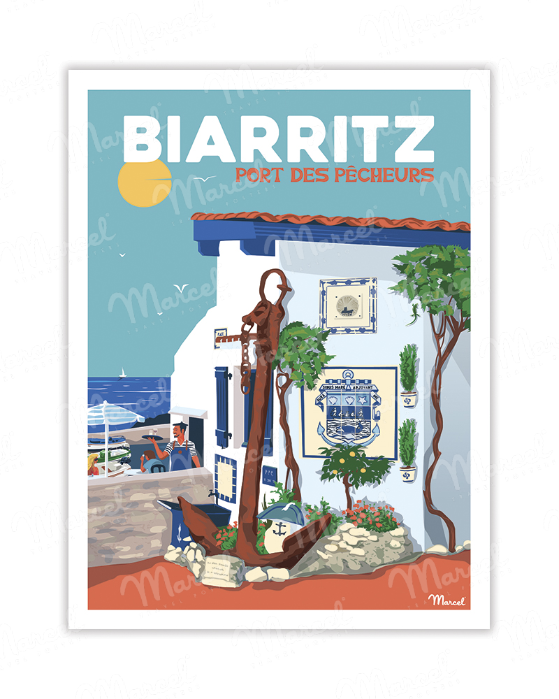 Carte Postale BIARRITZ "Port des Pêcheurs" A5