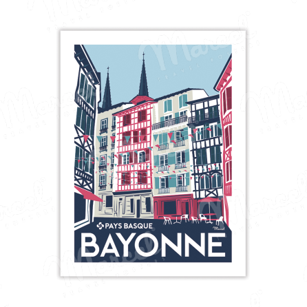 Carte Postale BAYONNE "Rue de l'Argenterie" A5